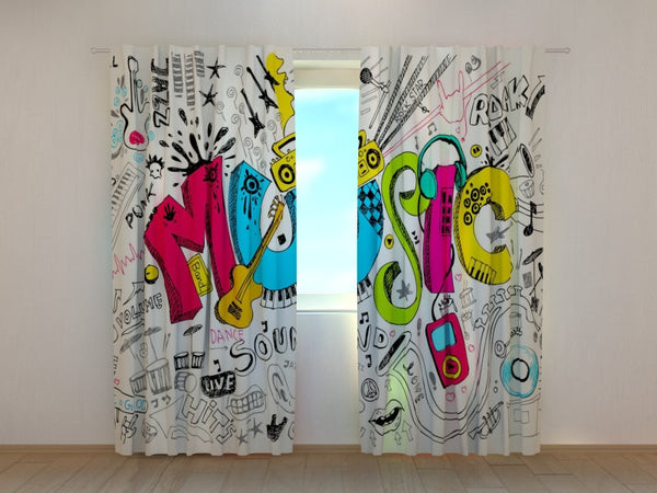 Foto Tende con Stampa Arte Musica