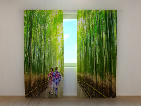 Foto Tende con Stampa Foresta di Bambù di Arashiyama