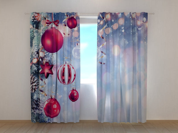 Foto Tende con Stampa Belle Palline di Natale