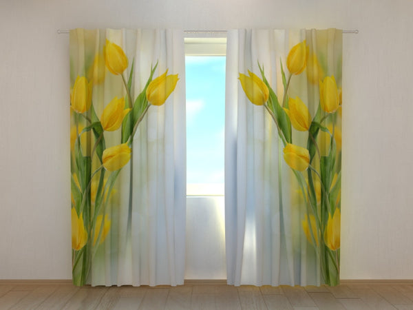 Foto Tende con Stampa Bei Tulipani Gialli