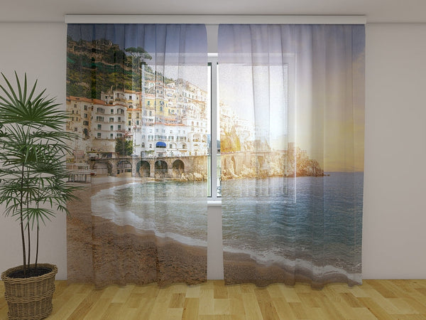Foto Tende con Stampa Bellissima Costiera Amalfitana