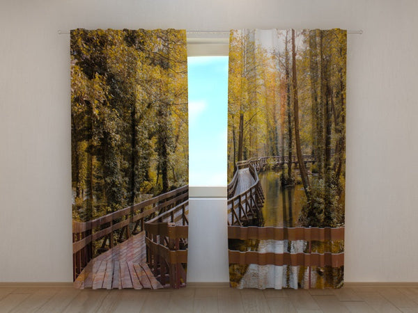 Foto Tende Ponte nella Foresta Autunnale