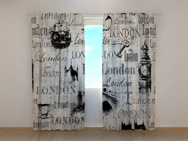 Foto Tende con Stampa Collage Vecchia London