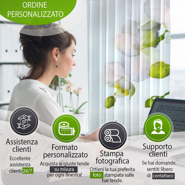 Foto Tende con Stampa Albero Verde