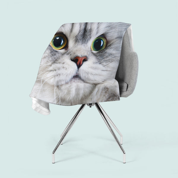 Coperta in Flanella Gatto Grigio