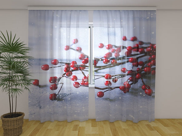 Foto Tende con Stampa Decorazione Natalizia