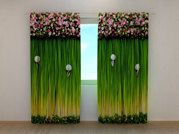 Foto Tende con Stampa Armonia di Fiori Cascanti