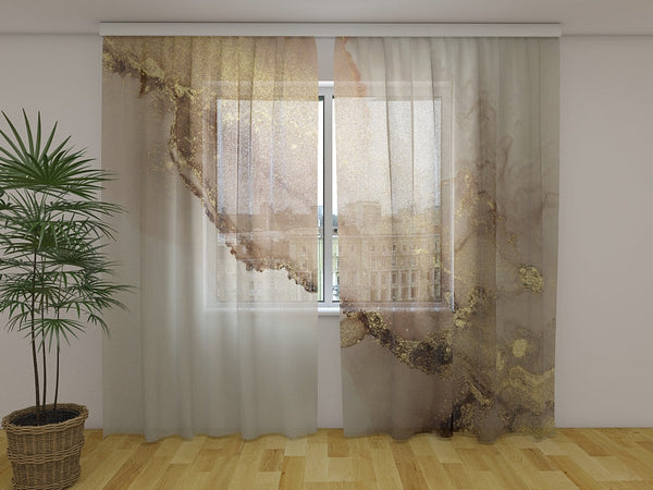 Foto Tende Marmo Beige con Oro