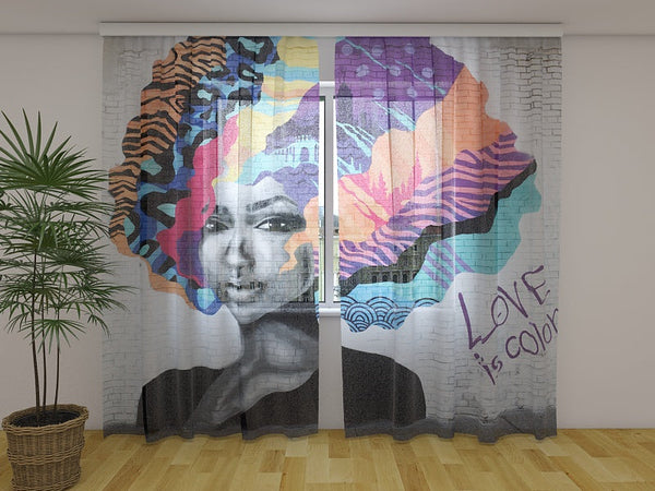Foto Tende con Stampa Graffiti di Brooklyn