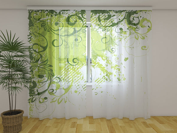 Foto Tende Meravigliosa Astrazione Verde