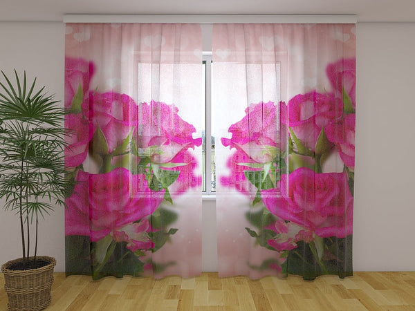 Foto Tende Rose Rosa e Cuori