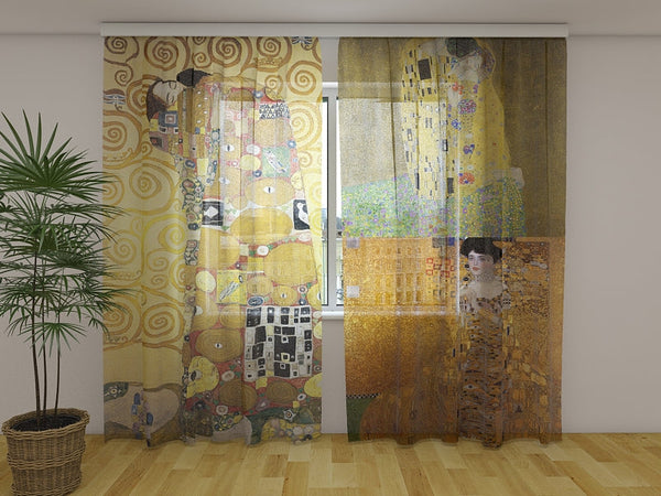 Foto Tende con Stampa Gustav Klimt Collage