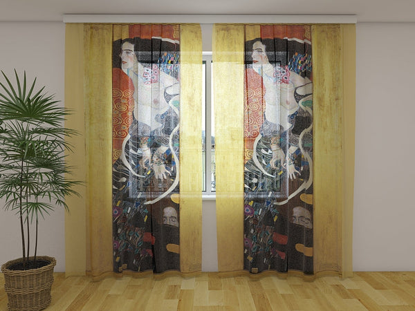 Foto Tende con Stampa Gustav Klimt Giuditta II