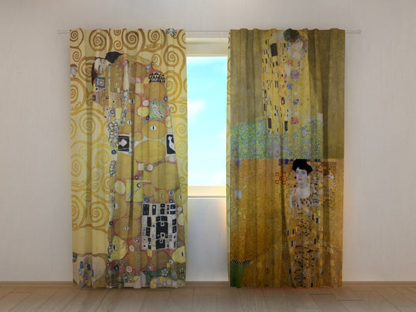 Foto Tende con Stampa Gustav Klimt Collage