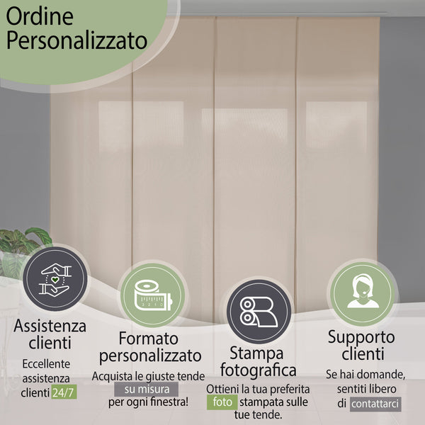 Tenda a Pannello in tinta unita Colore Beige Chiaro Screen