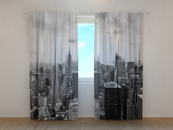 Foto Tende Veduta Aerea di Manhattan in Bianco e Nero