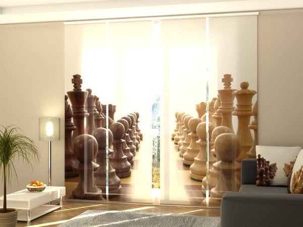 Set di 4 Tende a Pannello Forze di Scacchi