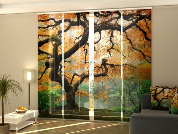 Set di 4 Tende a Pannello Vecchio Acero Giapponese