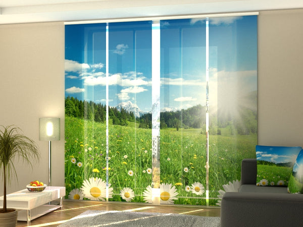 Set di 4 Tende a Pannello Primavera nelle Alpi