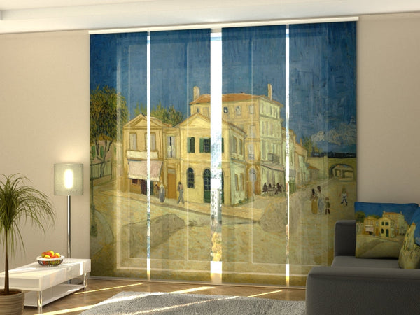 Set di 4 Tende a Pannello La Casa Gialla Vincent Van Gogh