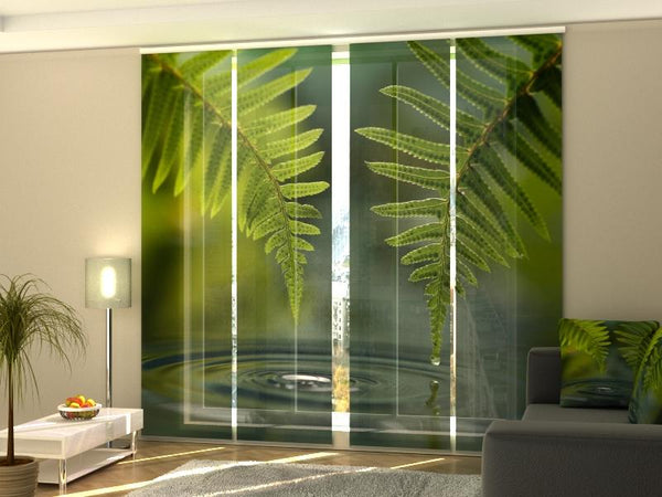 Set di 4 Tende a Pannello Felce