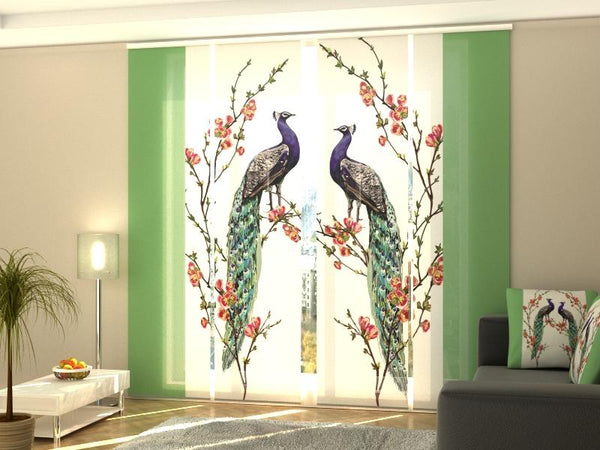 Set di 4 Tende a Pannello Giardino dell'Eden