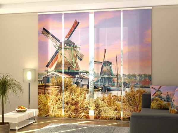 Set di 4 Tende a Pannello Vecchio Mulino