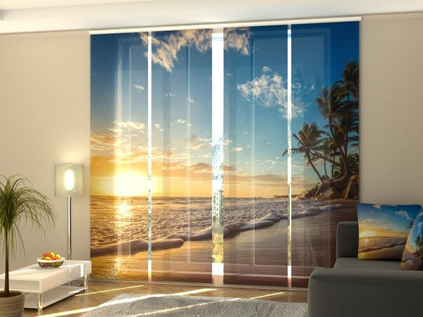 Set di 4 Tende a Pannello Alba Paradisiaca