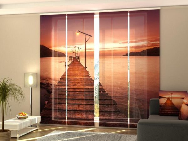 Set di 4 Tende a Pannello Sentiero verso il Mare