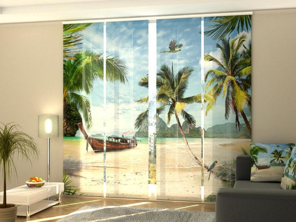 Set di 4 Tende a Pannello Isola dei Pirati