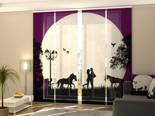 Set di 4 Tende a Pannello Serata Romantica