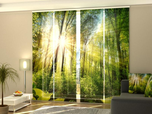 Set di 4 Tende a Pannello Raggi Calorosi