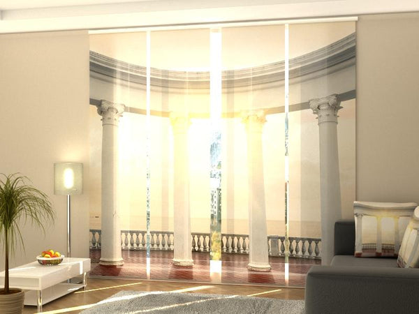 Set di 4 Tende a Pannello Colonne Bianche su un Lungomare