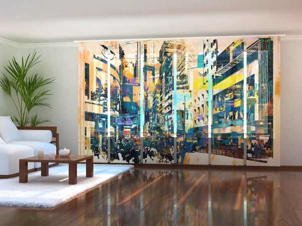 Set di 6 Tende a Pannello New York Astratta