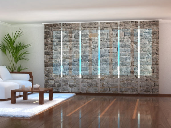 Set di 6 Tende a Pannello Muro di Castello a Mattoni