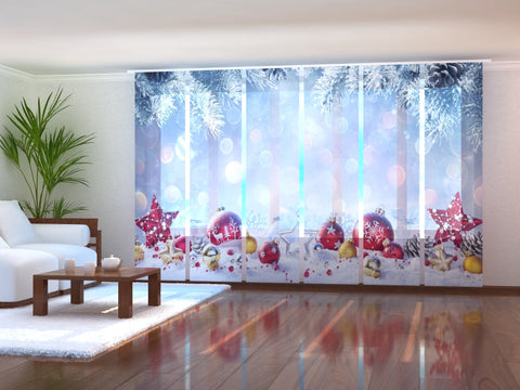 Set di 6 tende a pannello - Natalizie