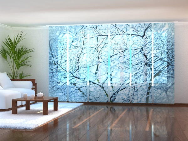 Set di 6 Tende a Pannello Rami Gelidi