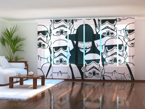 Set di 6 Tende a Pannello Graffiti a New York