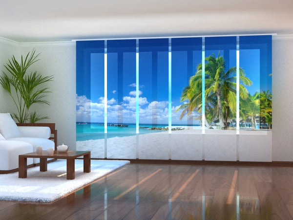 Set di 6 Tende a Pannello Spiaggia delle Mauritius