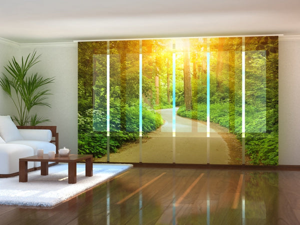 Set di 6 Tende a Pannello Strada Soleggiata