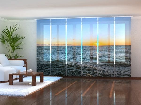 Set di 6 Tende a Pannello Tramonto nel Mar Baltico