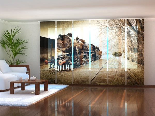 Set di 6 Tende a Pannello Treno Vintage