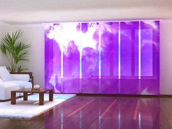 Set di 6 Tende a Pannello Violetta Cloud