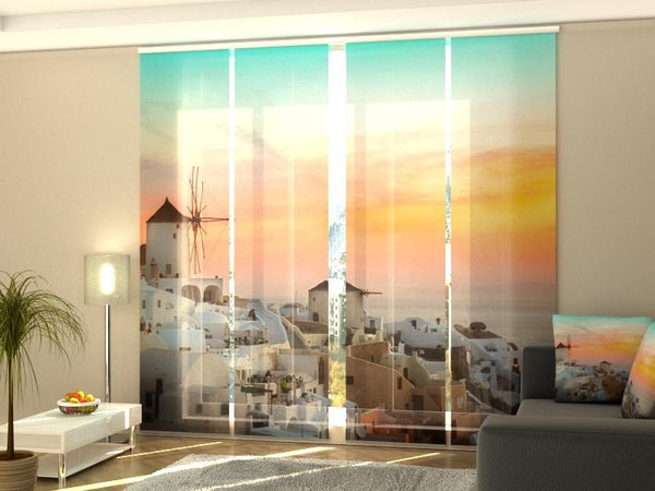 Set di 4 Tende a Pannello Mulino a Vento Greco