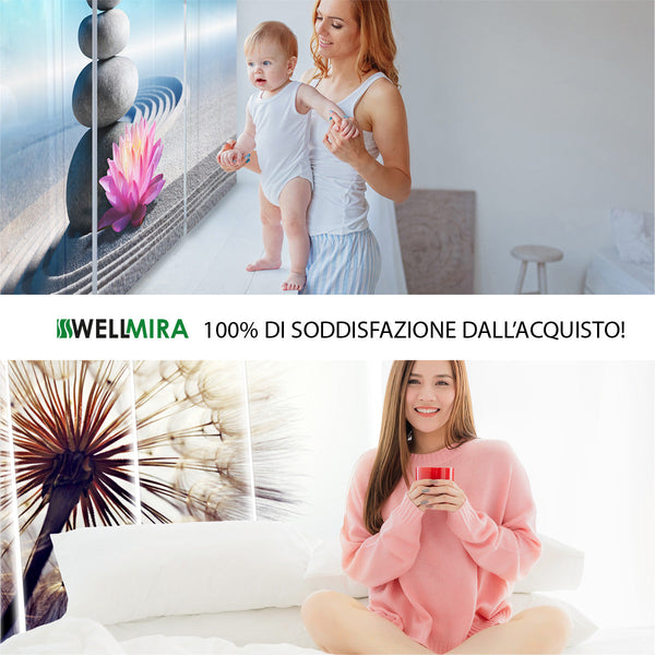 Set di 4 Tende a Pannello Bradipi Carini ad Acquerello