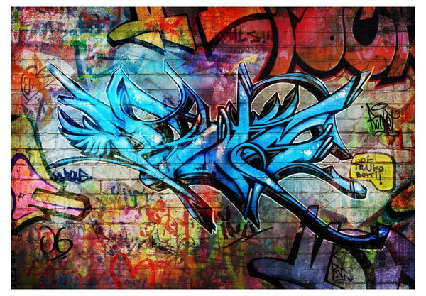 Carta da parati graffiti street art - Art crime