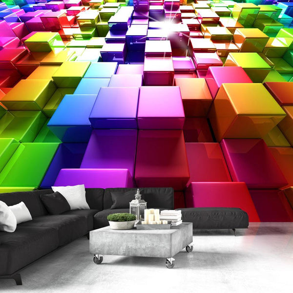Carta da parati 3D - Colored Cubes