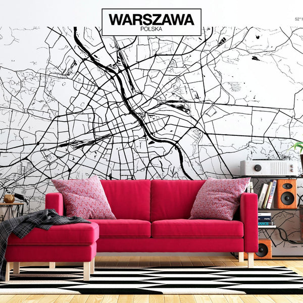 Fotomurale - Warsaw Map