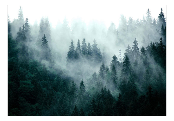 Fotomurale - Mountain Forest (Dark Green)