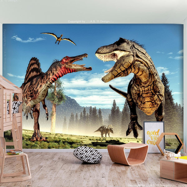 Fotomurale - Fighting Dinosaurs